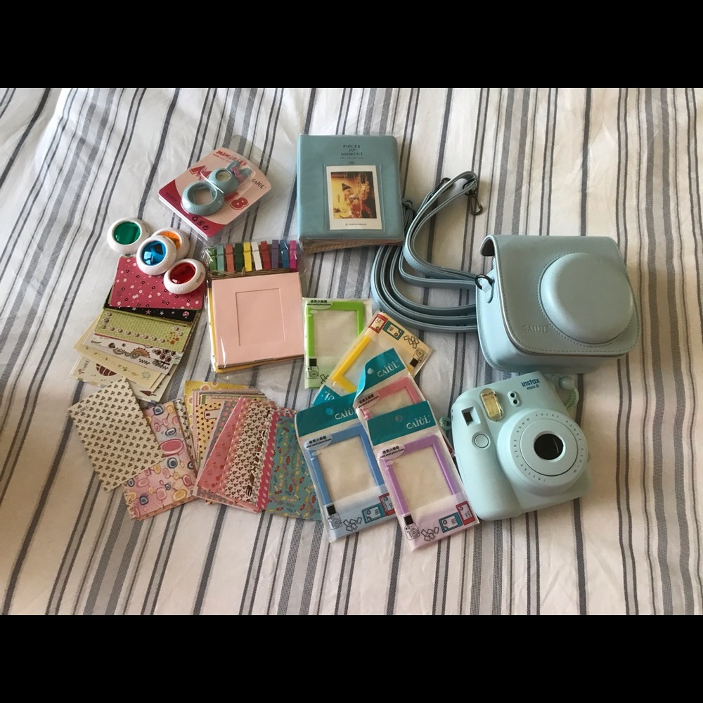 Mini instax 8 camera with accessories